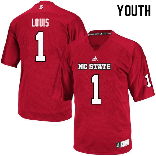 Youth #1 Stephen Louis NC State Wolfpack College Football Jerseys Sale-Red